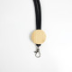 Lanyard BOIS 15 personnalisé – Tour de cou coton et bois avec marquage pour événements professionnels