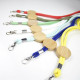 Lanyard BOIS 15 personnalisé – Tour de cou coton et bois avec marquage pour événements professionnels