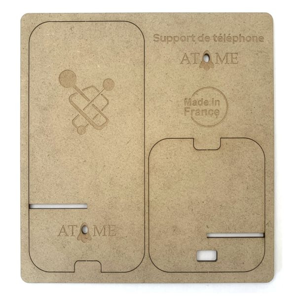 Support téléphone à monter personnalisable en bois Origine France Garantie – Fabrication française BCM Goodies