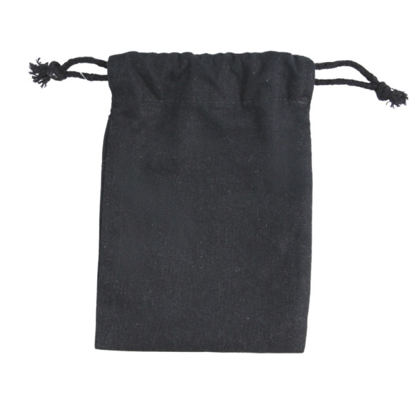 Pochon coton personnalisable noir FIDJI M 155 – 25x30 cm pour communication B2B