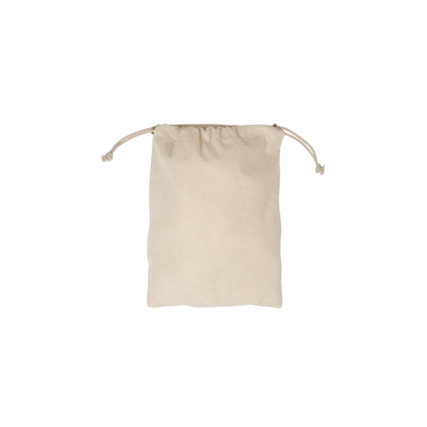 Pochon coton personnalisable FIDJI S 155 blanc 15x20 cm – Impression numérique textile pour communication d’entreprise