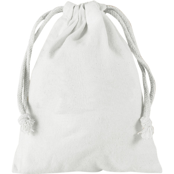 Pochon coton personnalisable 10x14 cm 155g/m² blanc – Objet publicitaire B2B pour communication et fidélisation