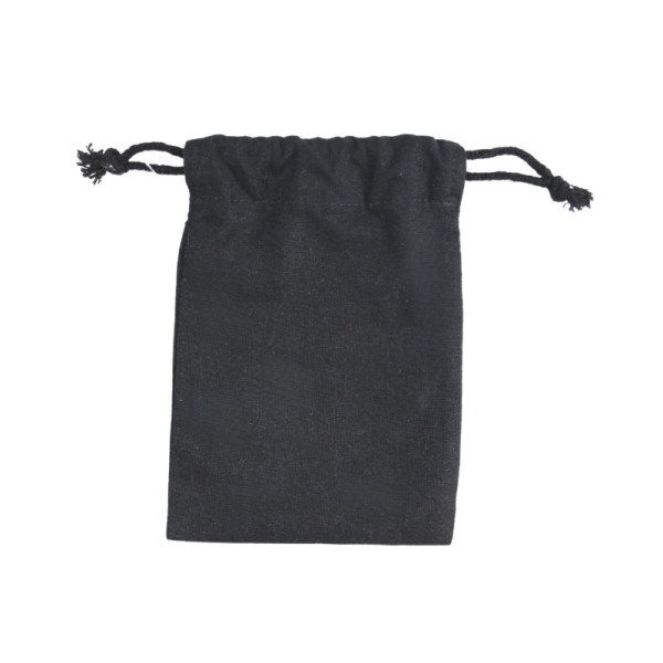 Pochon coton noir personnalisable S 15x20 cm – Objet publicitaire pour communication d’entreprise