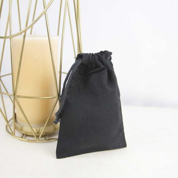 Pochon coton noir personnalisable S 15x20 cm – Objet publicitaire pour communication d’entreprise