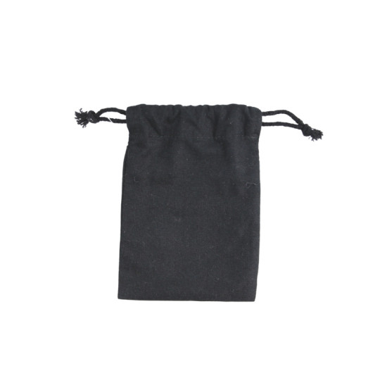 Pochon coton personnalisable noir XS 10x14 cm – Communication événementielle et objet publicitaire