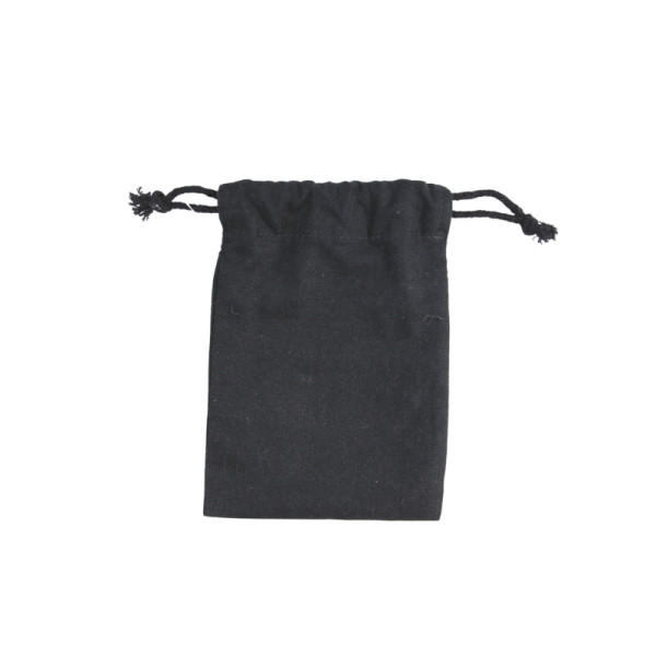 Pochon coton personnalisable noir XS 10x14 cm – Communication événementielle et objet publicitaire