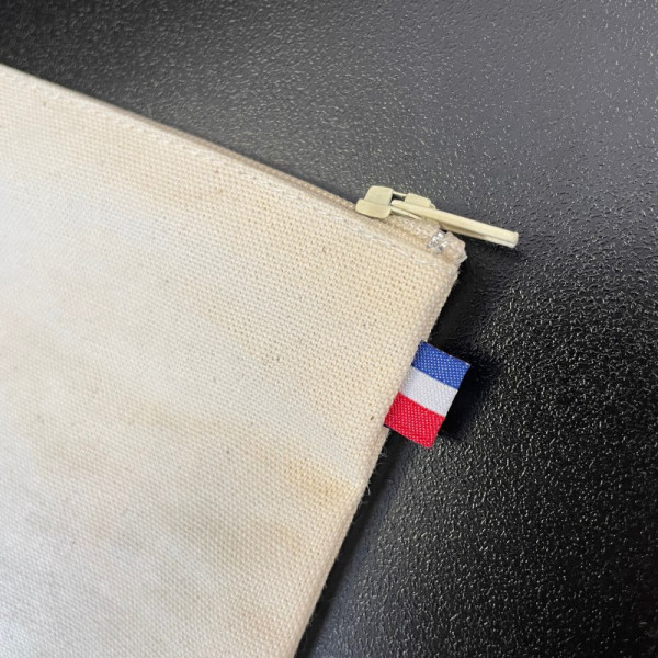 Trousse personnalisable coton bio fabriquée en France – EMMA BIO M 25x15 cm pour entreprises et événements – BCM Goodies