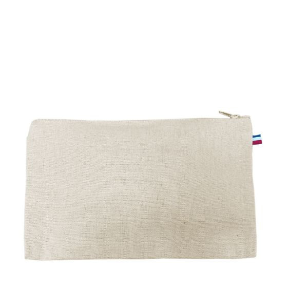 Trousse personnalisable coton bio fabriquée en France – EMMA BIO M 25x15 cm pour entreprises et événements – BCM Goodies