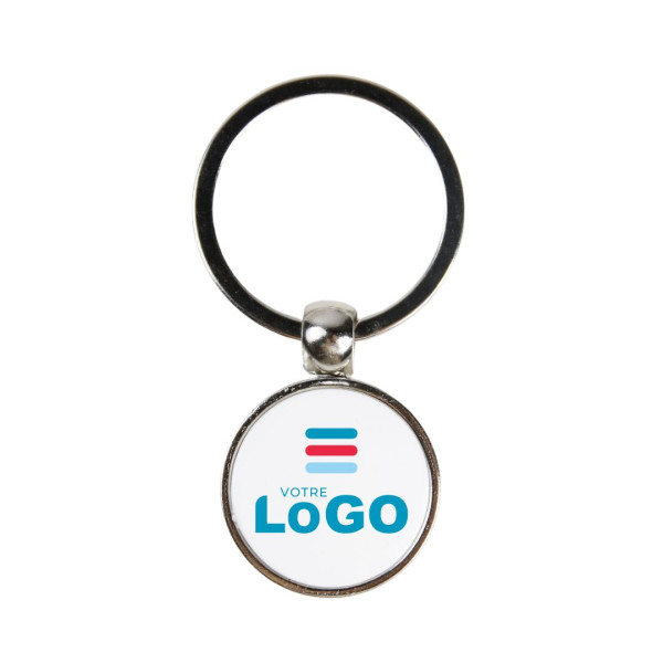 Porte-clés Métallique Rond 35 mm Personnalisable – Goodies Entreprise avec Impression UV Double Face