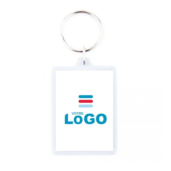 Porte-clé rectangulaire personnalisable Origine France Garantie – Objet publicitaire pour entreprises et organisations