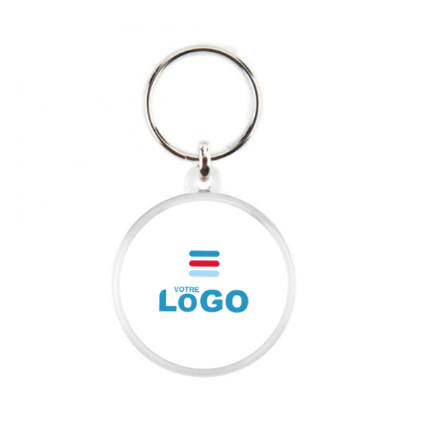 Porte-clé rond 37 mm personnalisé Origine France Garantie – Support de communication B2B