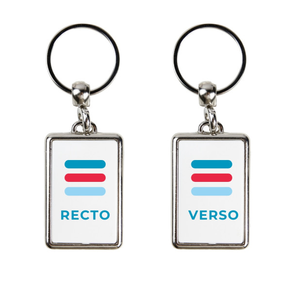 Porte-clés personnalisé rectangle L Origine France Garantie – Support de communication B2B