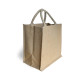 Sac Jute 6 Bouteilles Personnalisable – Cabas Publicitaire avec Anses Coton et Double Marquage 20x20 cm – BCM Goodies
