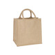 Cabas JUTE S personnalisable en jute naturelle avec soufflet 30x30x20 cm – Marquage sérigraphie une couleur – Objet promotionnel