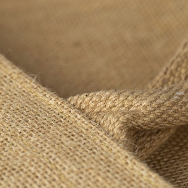 Cabas JUTE M personnalisable – Sac en jute naturel avec soufflet pour communication d’entreprise