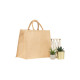 Cabas JUTE M personnalisable – Sac en jute naturel avec soufflet pour communication d’entreprise