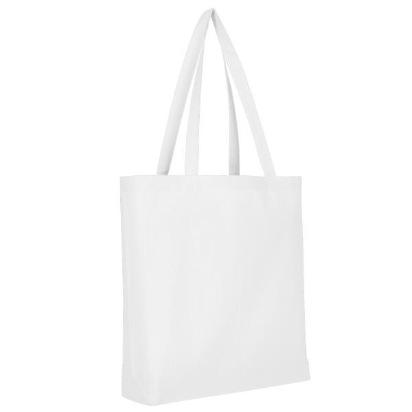 Cabas coton personnalisable PARIS 155 blanc – Sac publicitaire 38x42cm pour communication d’entreprise