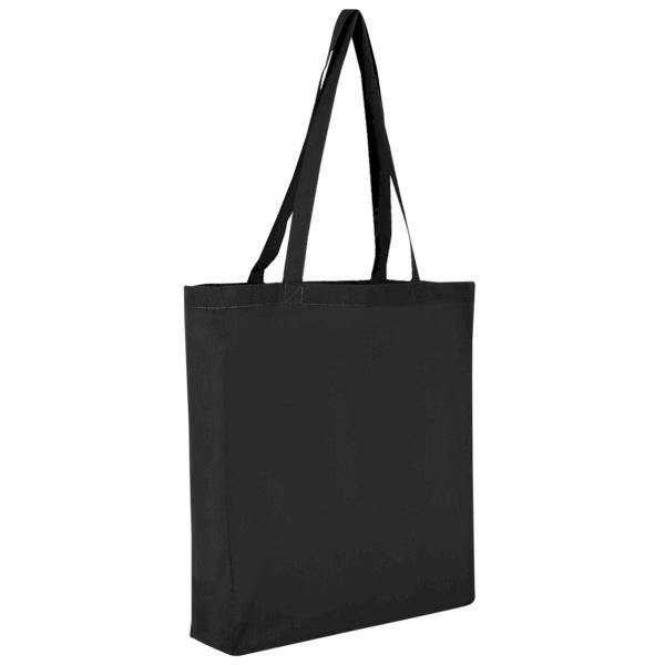 Cabas coton personnalisable Paris 155 Noir 38x42x10 cm – Impression sérigraphique ou numérique – Sac événementiel entreprise BCM