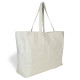 Cabas coton MIAMI 330 écru personnalisé – Grand sac avec pochette zippée pour communication d’entreprise