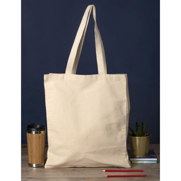 Cabas coton personnalisable PARIS 230 écru – Sac événementiel avec soufflet pour communication d’entreprise