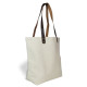Cabas Coton MONACO personnalisable avec anses cuir – Sac publicitaire 17L pour événements d’entreprise