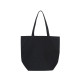 Cabas coton personnalisable PRYSM 370 Noir – Sac à soufflet B2B pour communication d’entreprise