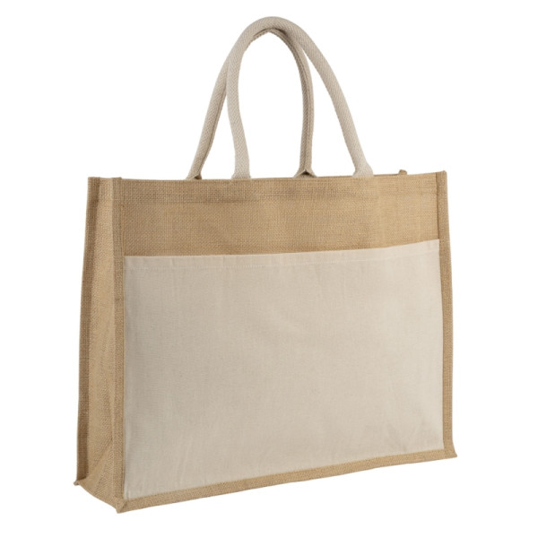 Cabas jute personnalisé JOG 45x35 cm – Sac publicitaire avec marquage pour communication d’entreprise