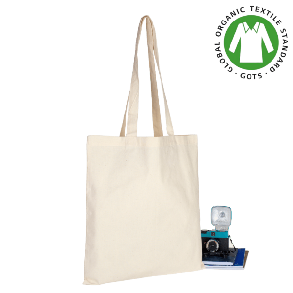 Sac coton BIO BENGAL 155 écru personnalisable – Tote bag publicitaire certifié GOTS pour communication professionnelle