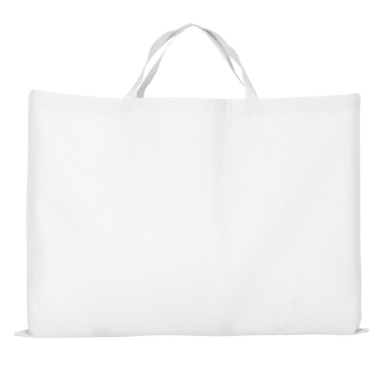 Sac coton personnalisable MAXI Couleur 140g – Tote bag publicitaire à anses courtes 70x50 cm blanc ou noir