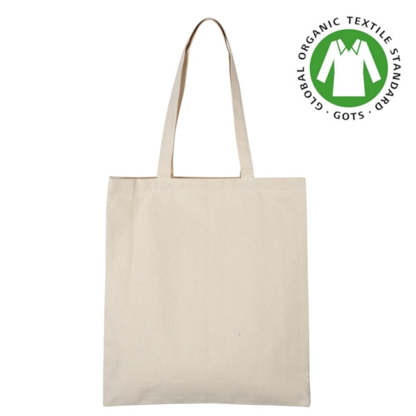 Sac coton BIO personnalisable – Tote bag BENGAL 280 écru avec impression pour communication d’entreprise