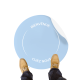 Sticker de sol mat rond ou carré repositionnable blanc personnalisé – Signalétique et communication événementielle professionnel