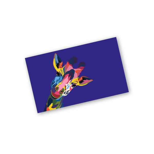 Sticker rectangulaire blanc personnalisable intérieur/extérieur pour communication visuelle – BCM Goodies