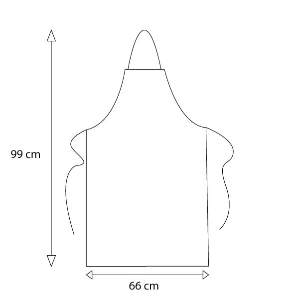 Tablier coton personnalisable LUBERON 155 blanc – Marquage logo pour communication B2B
