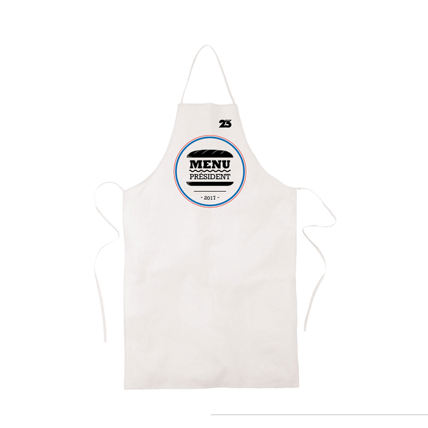 Tablier coton personnalisable LUBERON 155 blanc – Marquage logo pour communication B2B