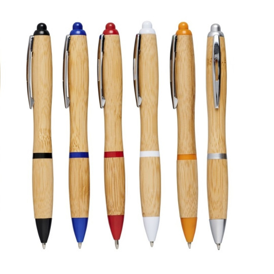 Stylo à bille Nash en bambou personnalisable – Objet publicitaire écologique pour entreprises