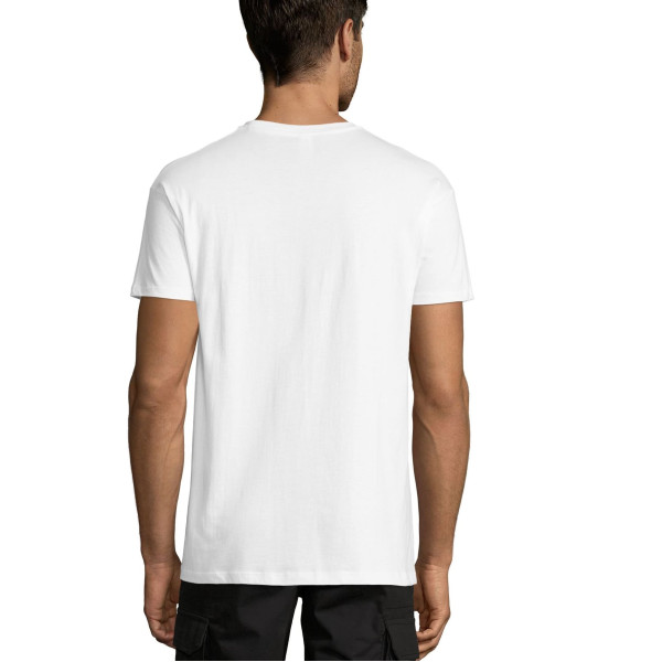 Tee-shirt publicitaire personnalisé blanc en coton avec logo – Support de communication événementiel