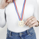 Médaille personnalisée en bois Origine France Garantie avec ruban tricolore – Personnalisation sur mesure
