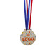 Médaille personnalisée en bois Origine France Garantie avec ruban tricolore – Personnalisation sur mesure