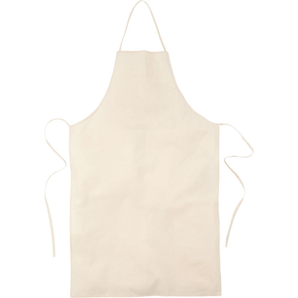 Tablier coton personnalisable LUBERON 140 écru – objet publicitaire B2B pour communication d’entreprise