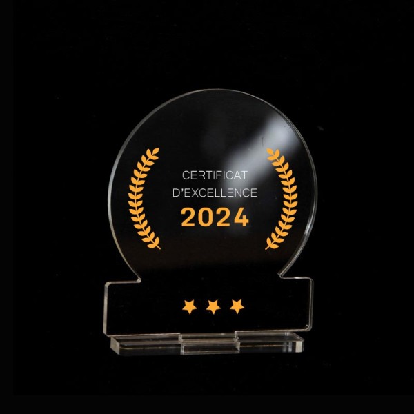 Trophée personnalisable fabriqué en France pour entreprises et événements professionnels – BCM Goodies