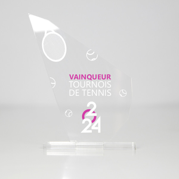 Trophée plexiglas personnalisé Origine France Garantie – Reconnaissance professionnelle événementielle – BCM Goodies