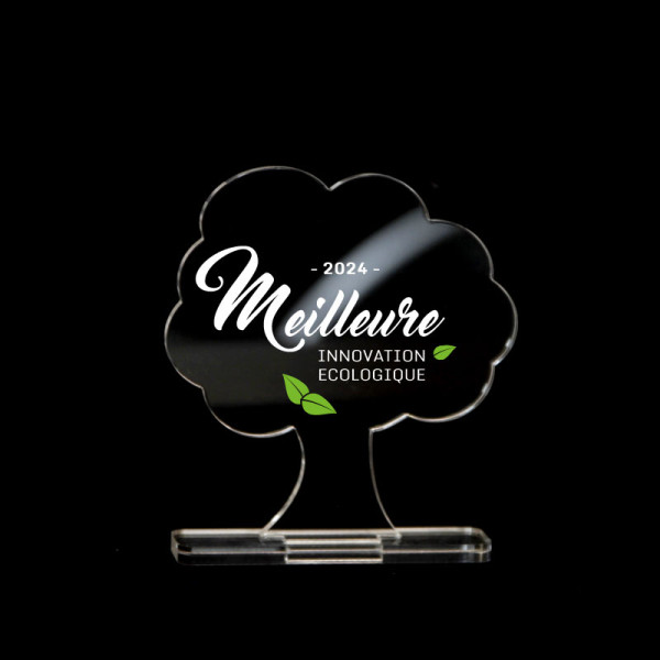Trophée personnalisé en plexiglas ARBRE – Fabrication française et impression sur mesure pour entreprises et événements professi