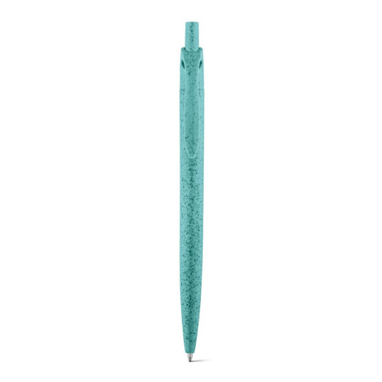 Stylo à bille CAMILA en fibre de paille de blé et ABS avec clip - BCM Goodies