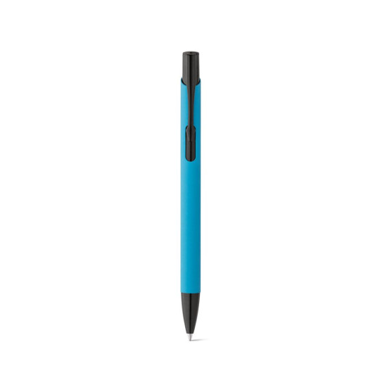 Stylo en aluminium avec finition en caoutchouc POPPINS - Objet publicitaire de qualité pour entreprises