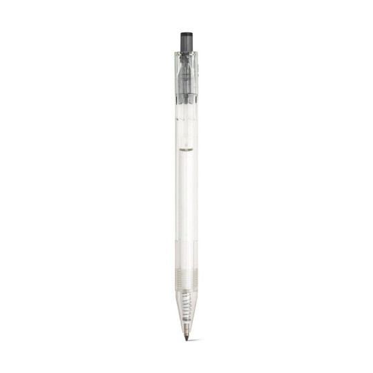 Stylo personnalisable en rPET avec bouton coloré - BCM Goodies