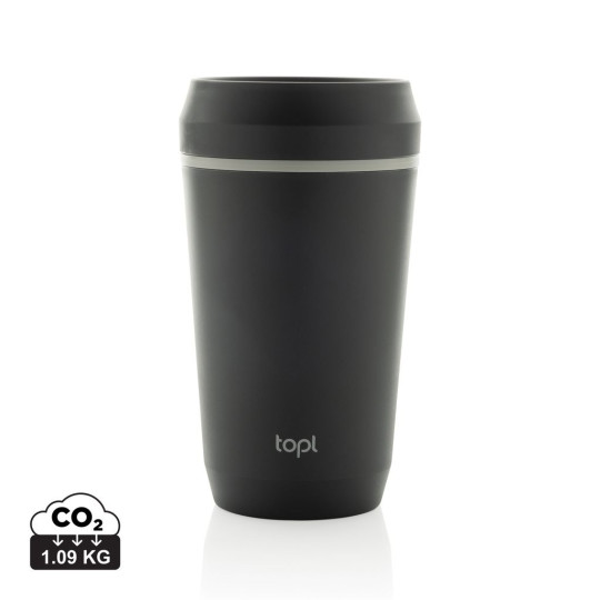 Mug 354 ml avec couvercle 360 en plastique recyclé Topl - BCM Goodies
