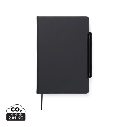 Carnet multifonction ultime en papier recyclé avec règle magnétique et support pour téléphone