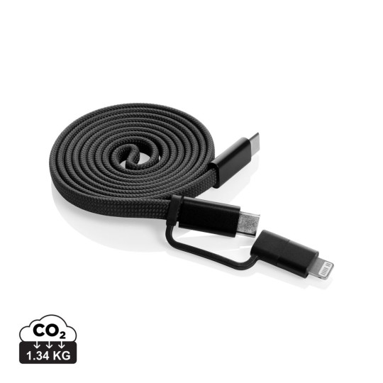 Câble magnétique 60W 2 en 1 Arc en PET RCS - Accessoire professionnel performant et écologique