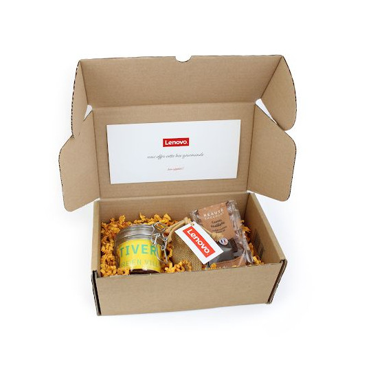 Box gourmande personnalisable Idée Nature pour entreprises - Goodies écologiques avec graines et épices