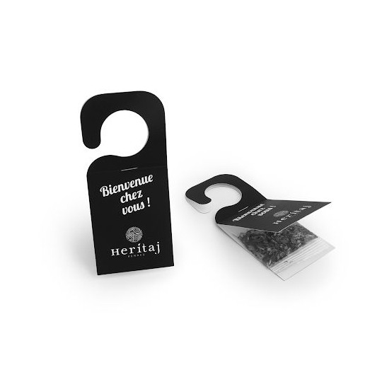 Sachet Accroche Graines Personnalisable 65x150mm avec Cavalier – Goodie Écologique Made in France pour Communication d’Entrepris